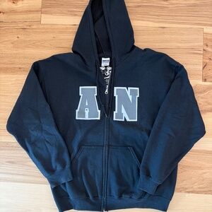 Vintage American Nightmare Zip-Up Hoodie – Black – Size L – Hardcore Punk